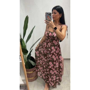 Abito Bustier Fiori 