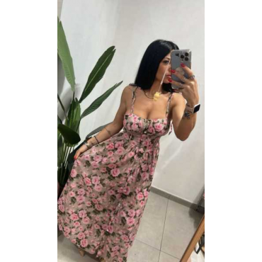 Abito Bustier Fiori 