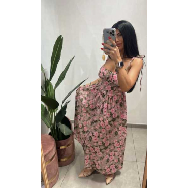 Abito Bustier Fiori 