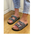 Sandali Bassi Feet Ciabatte Con Zeppa E Fibbie  Regolabili