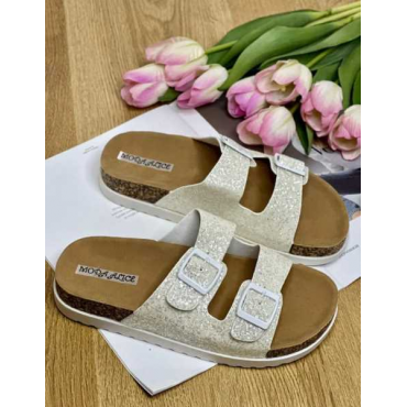 Ciabatta Donna Fibbia Glitter