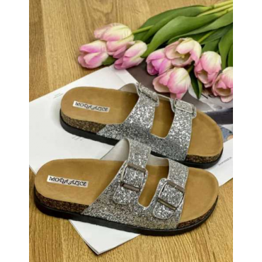 Ciabatta Donna Fibbia Glitter