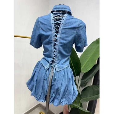Coordianto Jeans Con Stringhe 