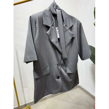 Giacca Over Mezza Manica Con Cintura