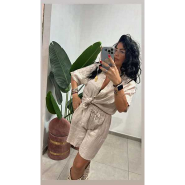Coordinato Lino Con Short