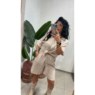 Coordinato Lino Con Short