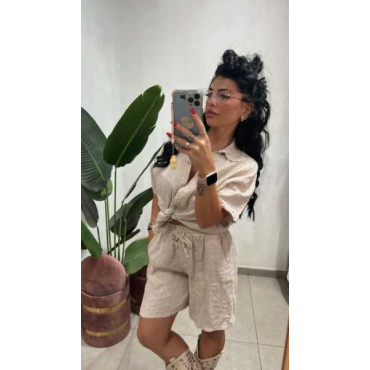 Coordinato Lino Con Short