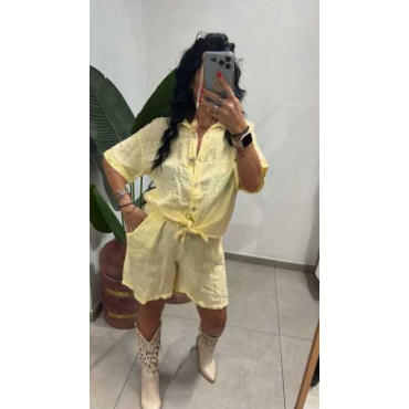 Coordinato Lino Con Short