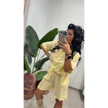 Coordinato Lino Con Short
