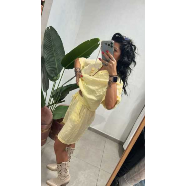Coordinato Lino Con Short