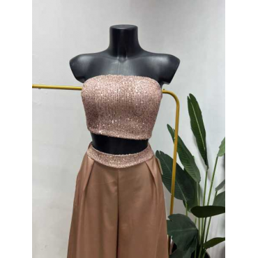 Coordinato Con Pantalone E Top Brillantinato