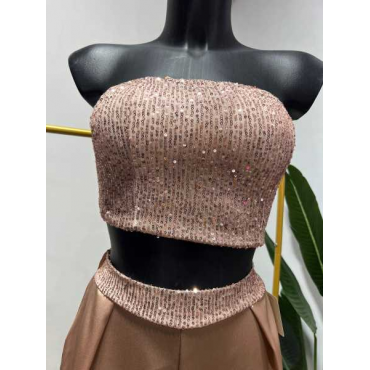 Coordinato Con Pantalone E Top Brillantinato