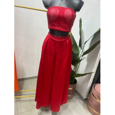 Coordinato Con Pantalone E Top Brillantinato