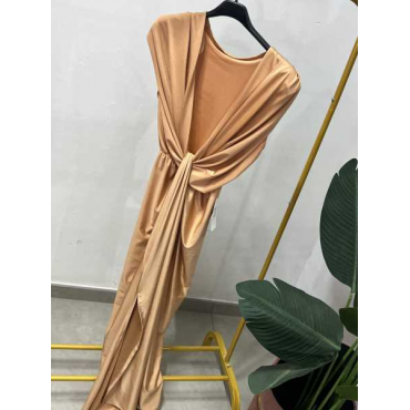 Vestito Lungo Con Scollatura A V Spalline Interne