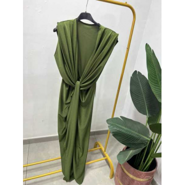 Vestito Lungo Con Scollatura A V Spalline Interne
