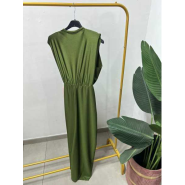 Vestito Lungo Con Scollatura A V Spalline Interne