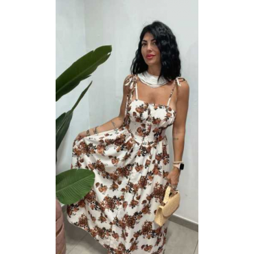 Vestito Cotone Fantasia Lacci Regolabili