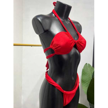 Costume Due Pezzi Con Laccetti Regolabili, Taglia Unica.