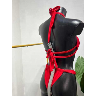 Costume Due Pezzi Con Laccetti Regolabili, Taglia Unica.