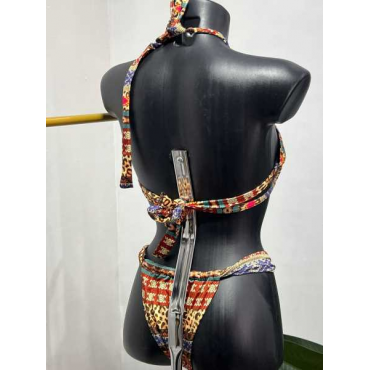 Costume Due Pezzi Con Laccetti Regolabili, Taglia Unica.