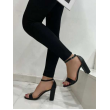 Sandalo Con Fascia Tacco Largo 