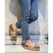 Sandalo Con Zeppa E Fascia