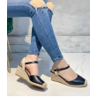 Sandalo Donna Con Zeppa Campesina 