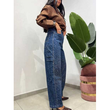 Jeans Bollon Con Brillantini