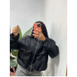 Giacca A Bomber Cropped Con Due Tasche Frontali