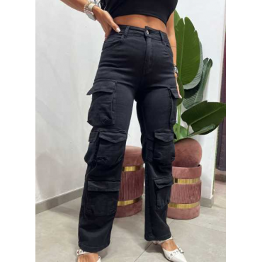 Jeans Cargo Nero