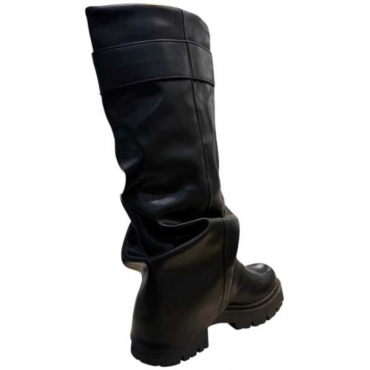 Stivale Arricciato Con Fibbia