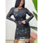 Mini Dress Con Fiori Ricamati