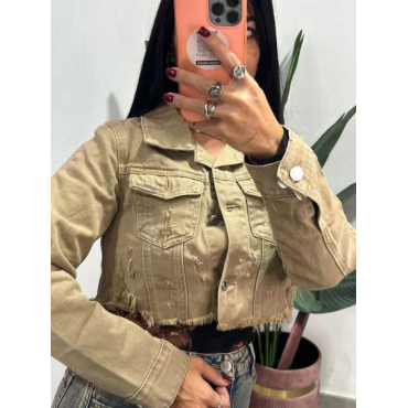 Giacca Jeans Crop 