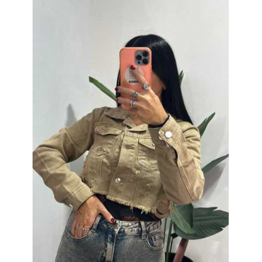 Giacca Jeans Crop 