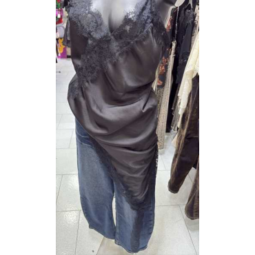 Abito Sottoveste Pizzo Black Regular