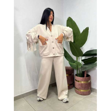 Coordinato Cardigan Frange