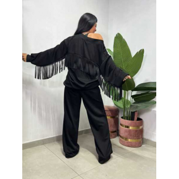 Coordinato Cardigan Frange