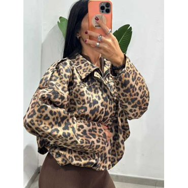 Bomber Scamosciato Animalier