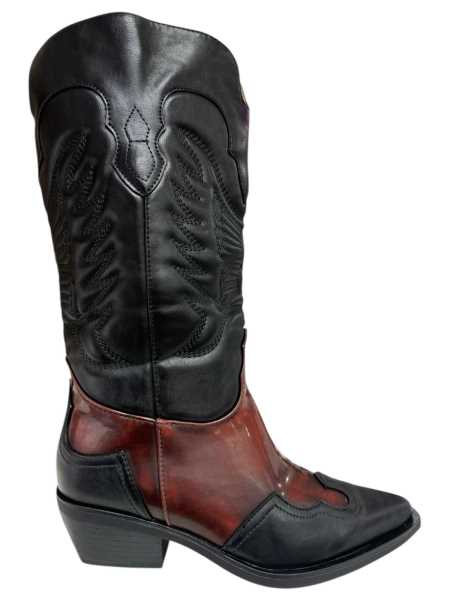 Texano Bicolore  Nero Bordo 