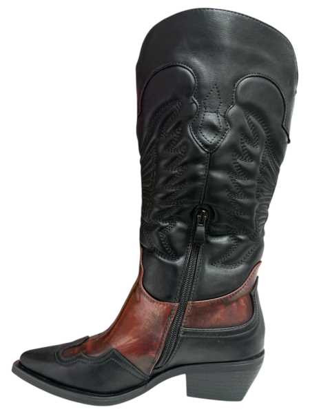 Texano Bicolore  Nero Bordo 