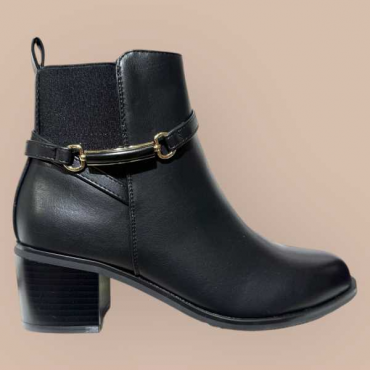 Stivaletto Con Zip Tacco Largo