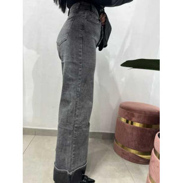 Jeans Asimmetrico Con Piegone Jeans Asimmetrico Con Piegone