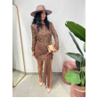 Dress Paillettes Con Fiocco
