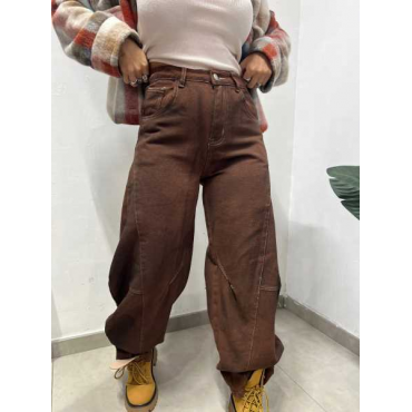 Jeans Ballon Marrone