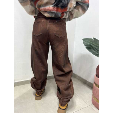 Jeans Ballon Marrone