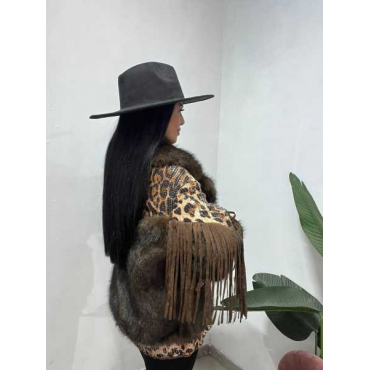 Pelliccia Animalier Frange 