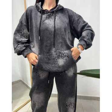 Tuta Rachel - Completo Felpa E Pantalone Con Swarovski
