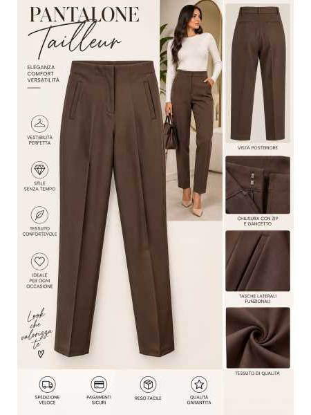 Pantalone Elegante Nero Donna – Vestibilità Raffinata