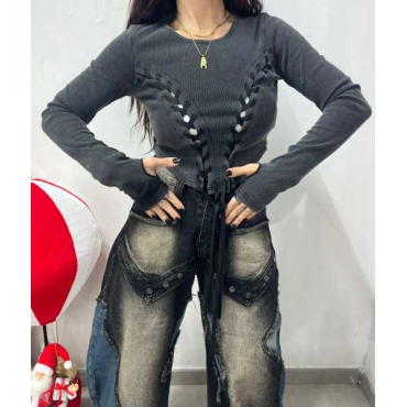 Maglia Intreccio Crop 