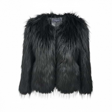 Pelliccia Pelo Lungo Senza Cappuccio